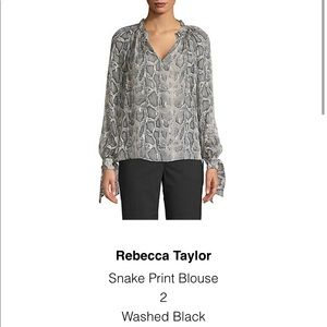 Rebecca Taylor Snake Print Blouse
